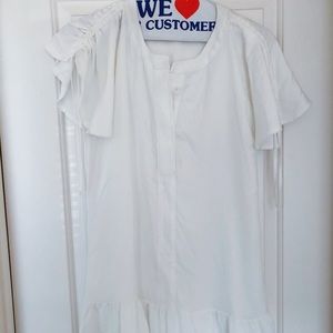 Parker drawstring white T-shirt Dress size S